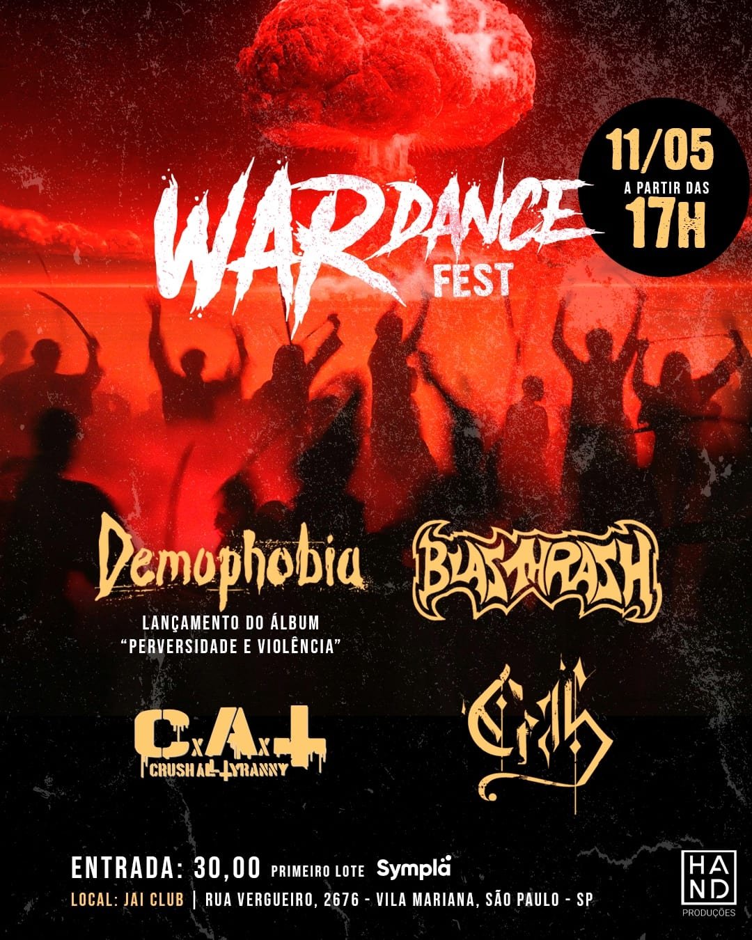 1º Edição do War Dance Fest reúne Thrash, Death, Punk, Hardcore e Crust num só evento em São Paulo!!