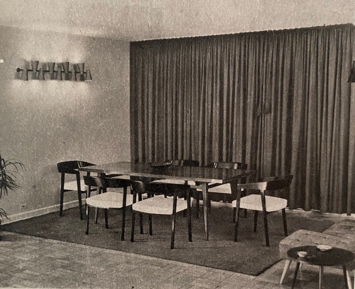 Residencial project by Joaquim Tenreiro. Casa e jardim magazine 1955