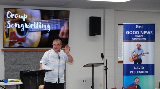 Teaching song writing at Indiana Gospel Music Assn