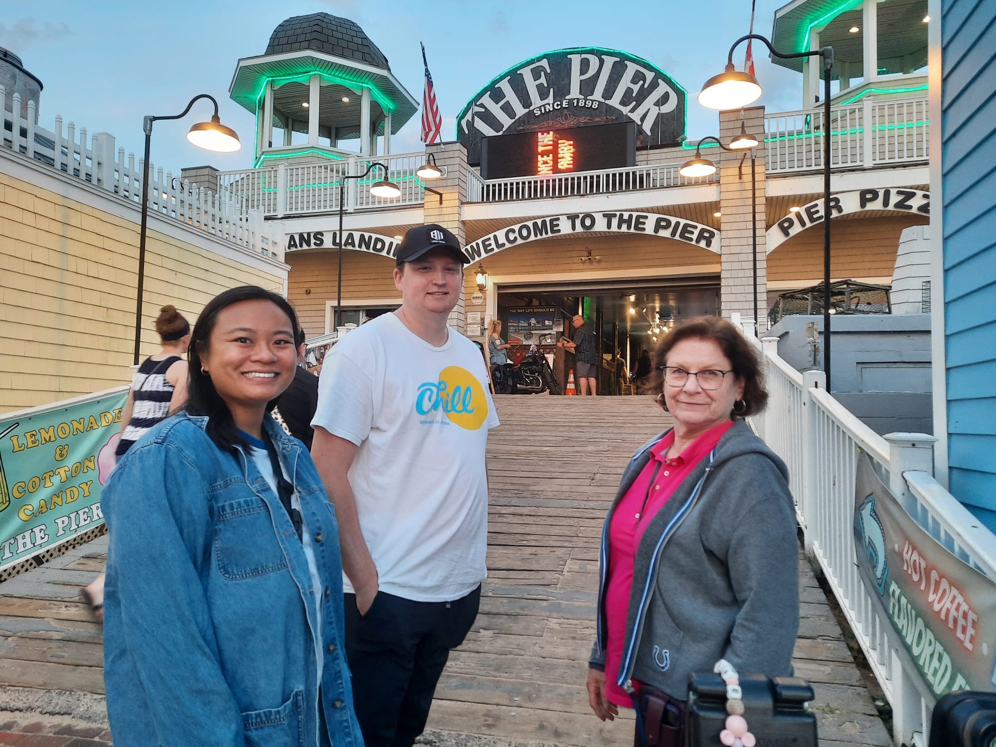 My daughter Kaylin, husband Matt and my wife Alice in Old Orchard Beach Maine