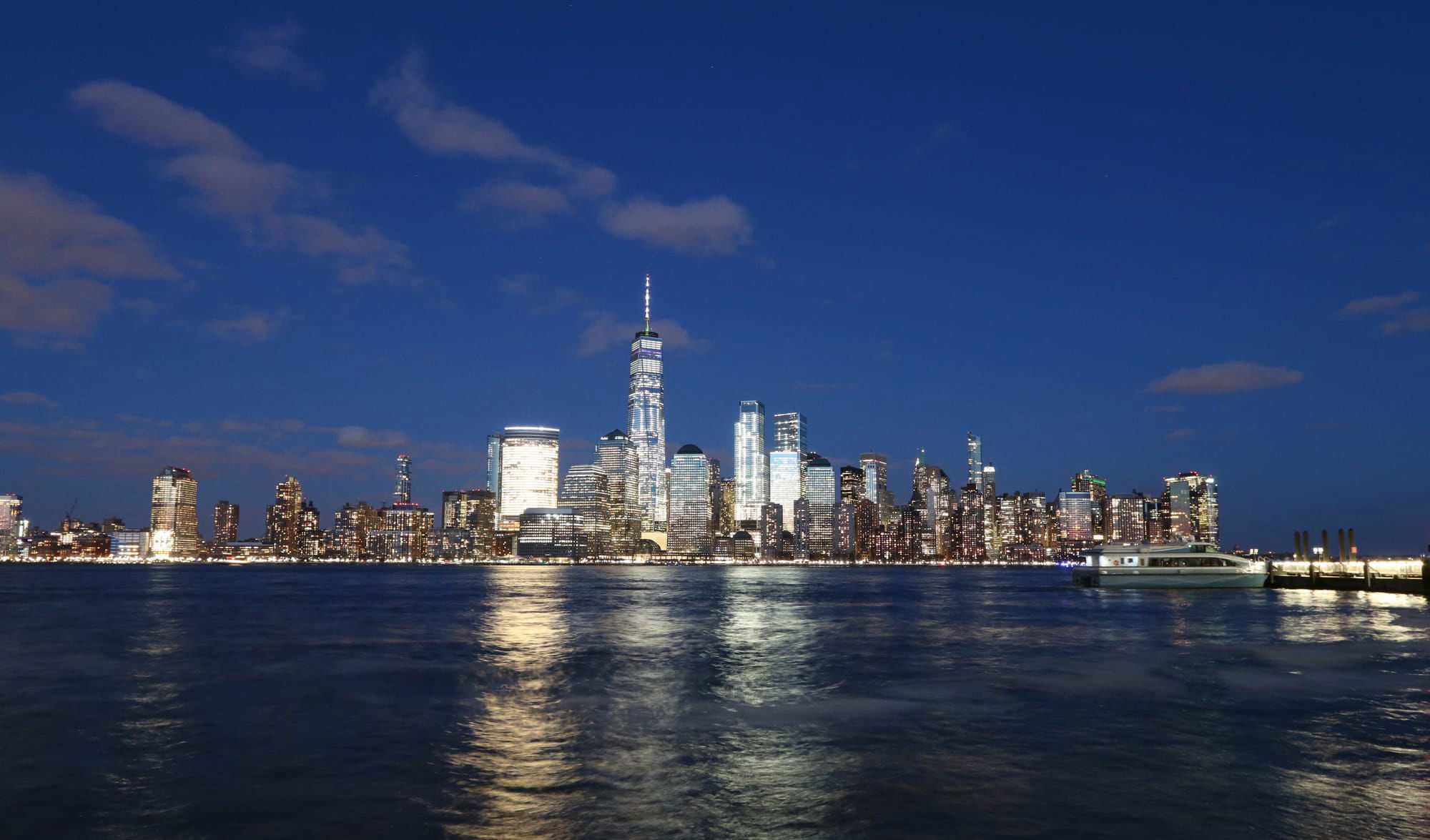 Manhattan Skyline in the Blue hour.