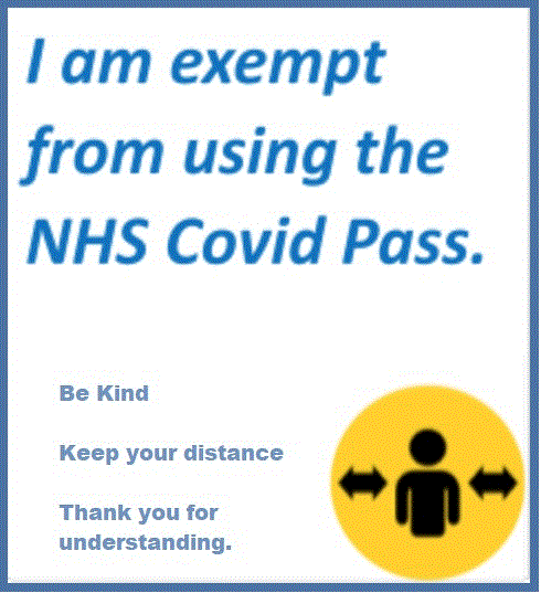 24A  NHS COVID PASS EXEMPTION CARD image