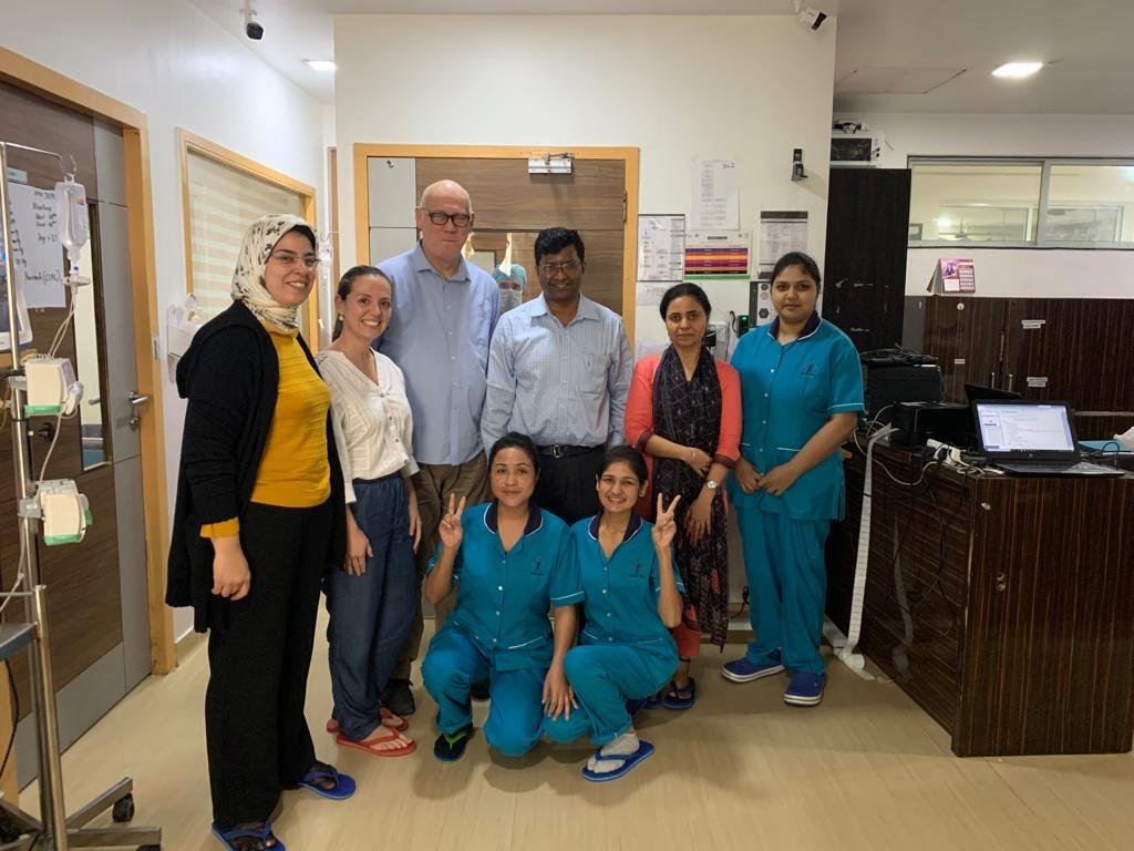 Bangalore BMT unit, training doctors from Morocco and Brazil with other drs and nurses