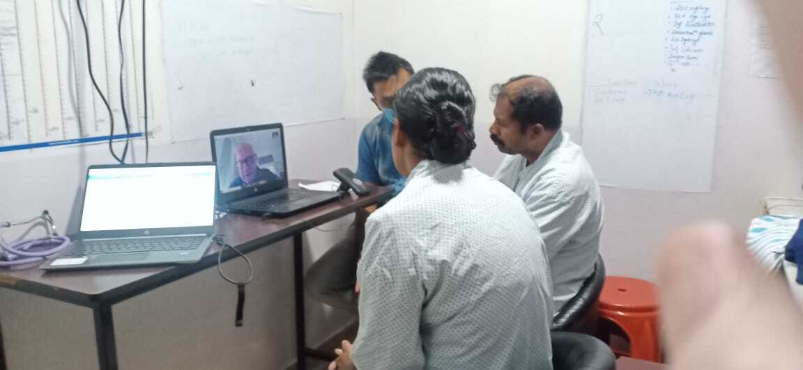 Meeting online with a family during Covid shutdown