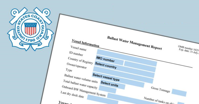 USA Ballast Water Management Reporting Form Instructions