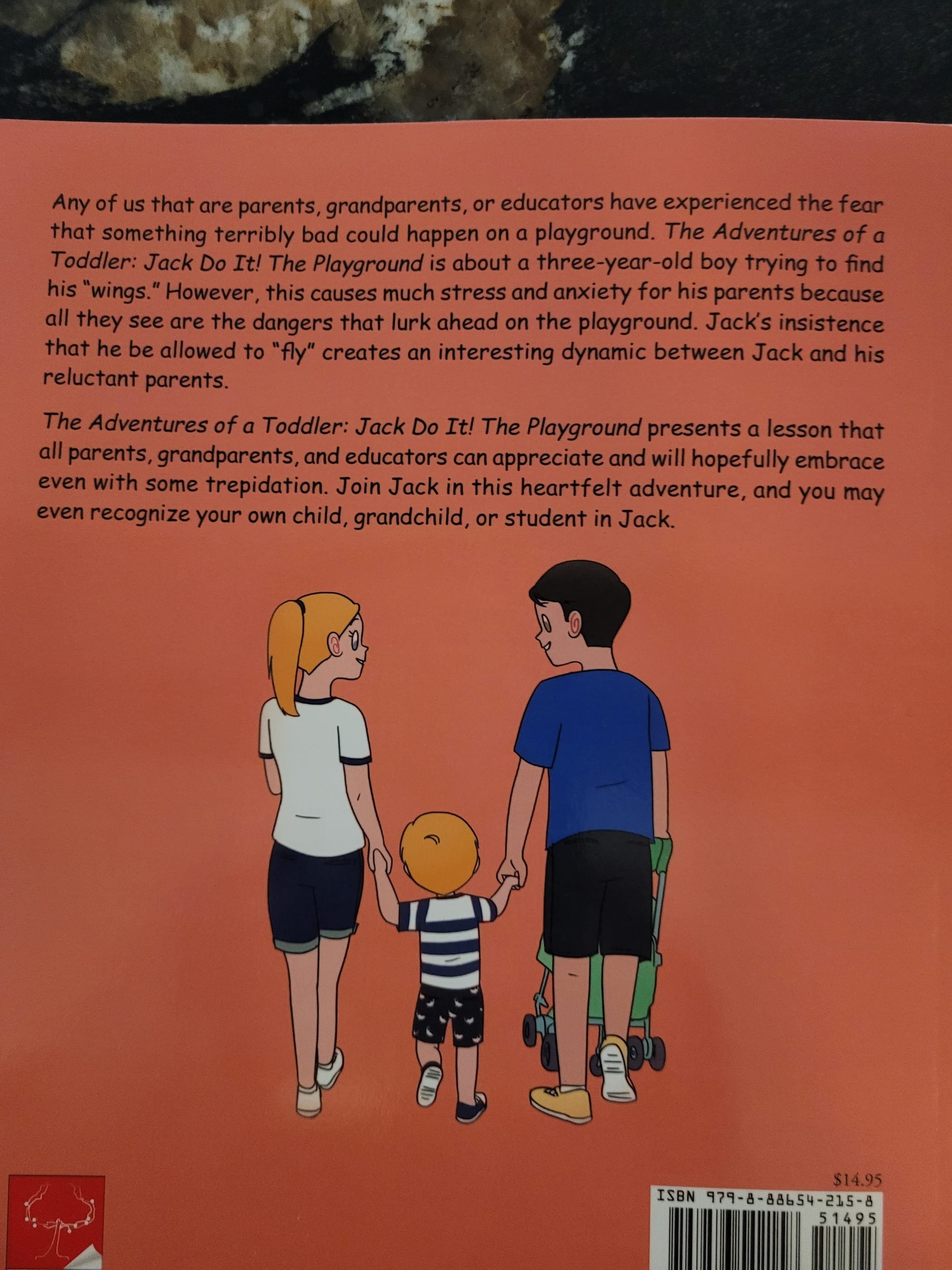 About the Book: Adventures of a Toddler by Charles Bauer (Back Cover)