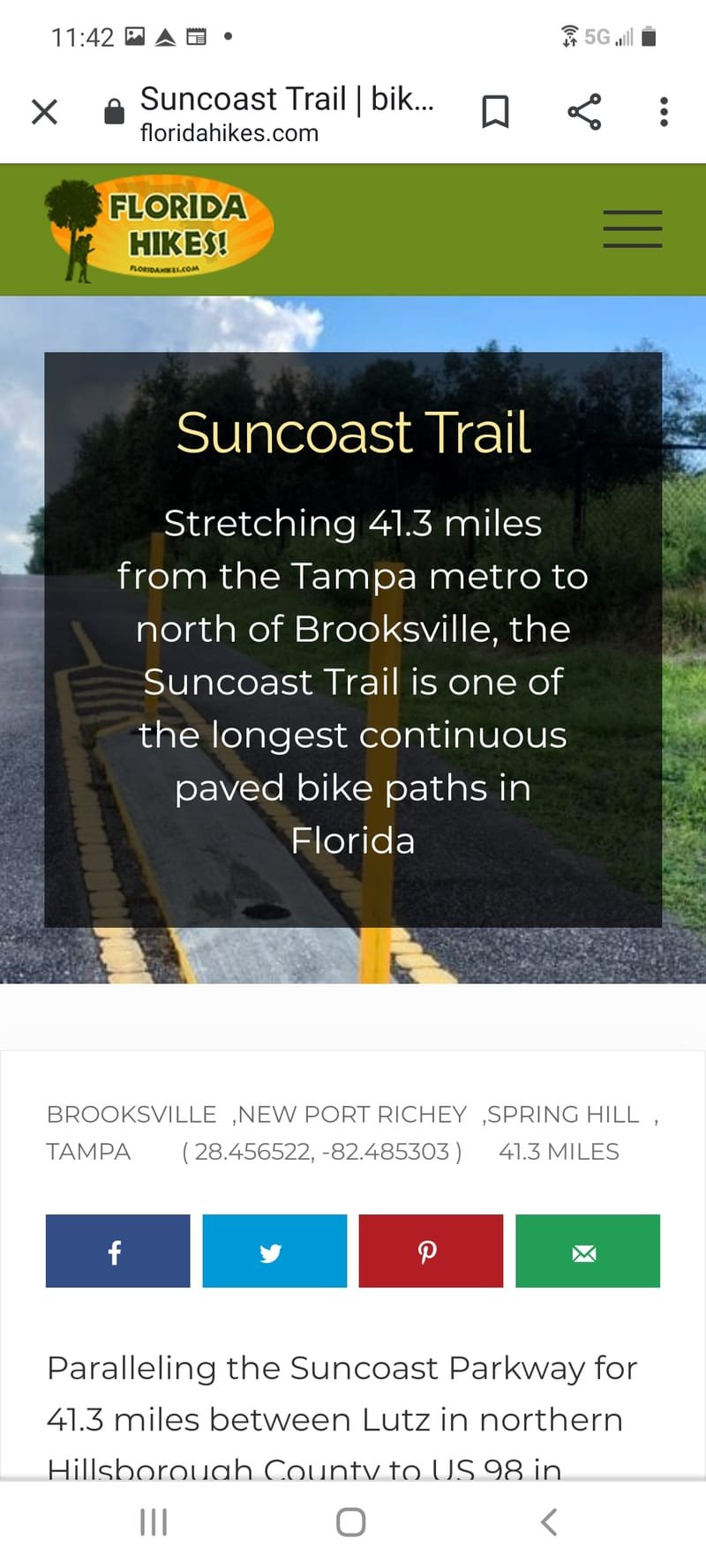 FLORIDA: Suncoast Trail