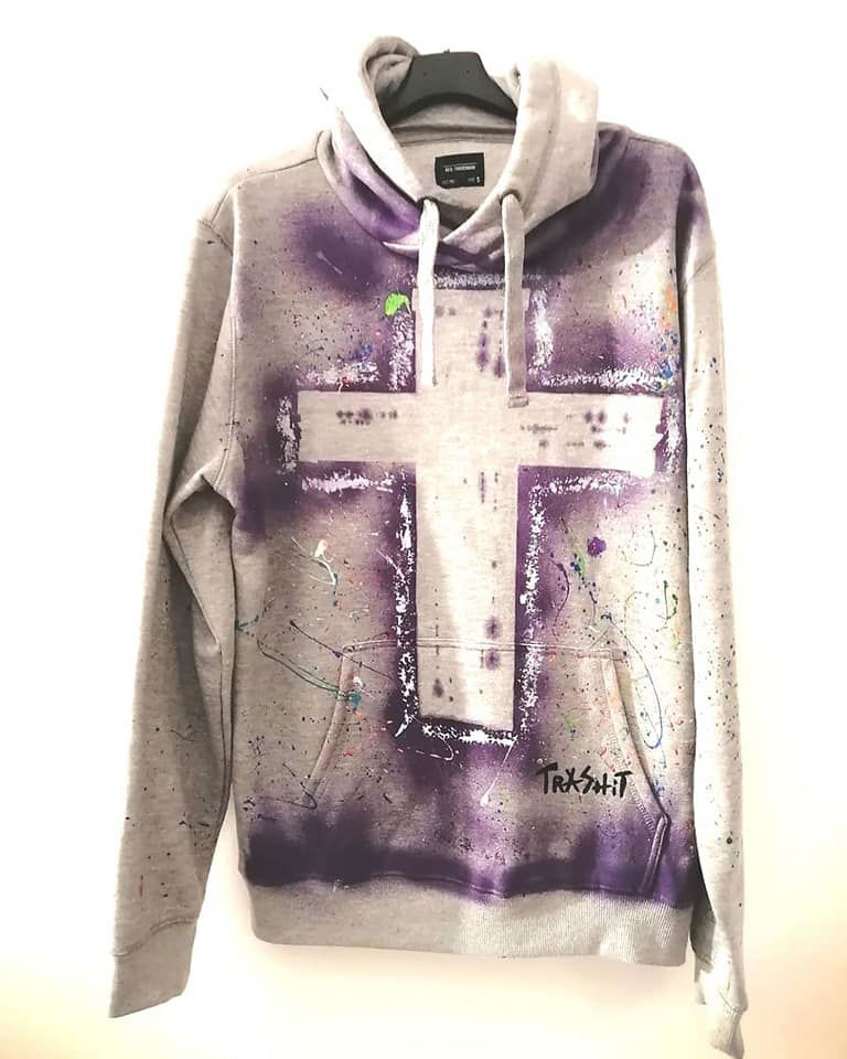 hand painted custom sweatshirt for Taryn Manning