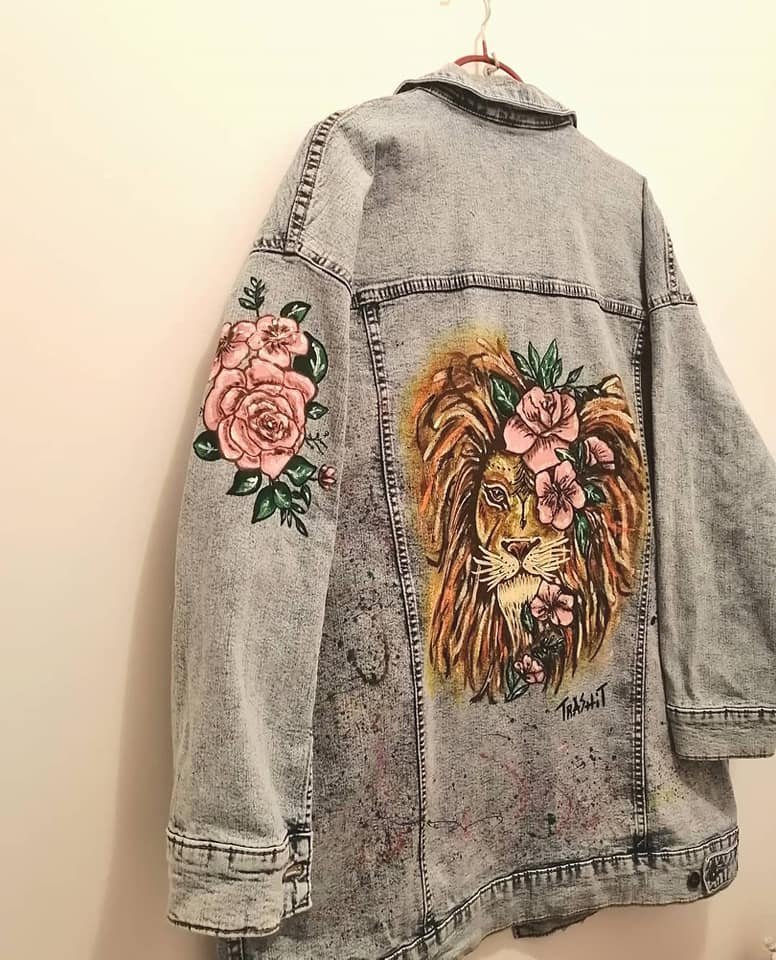 hand painted jacket.