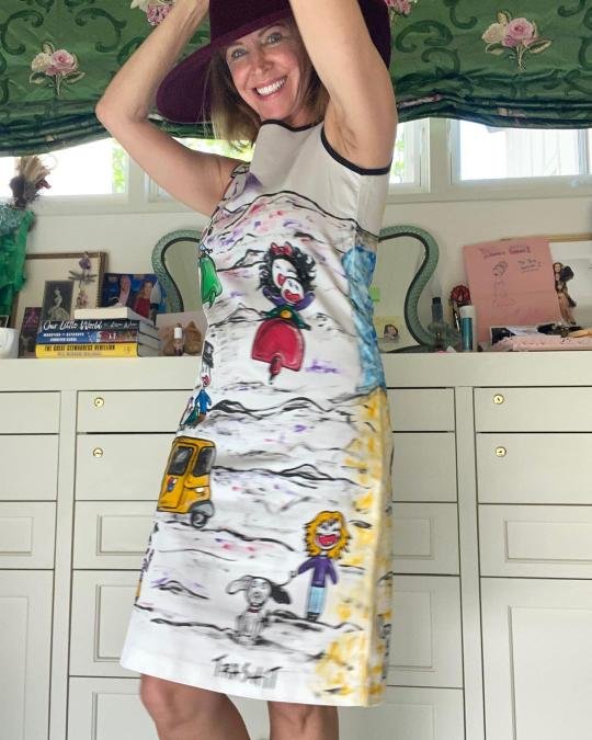 Hand painted dress