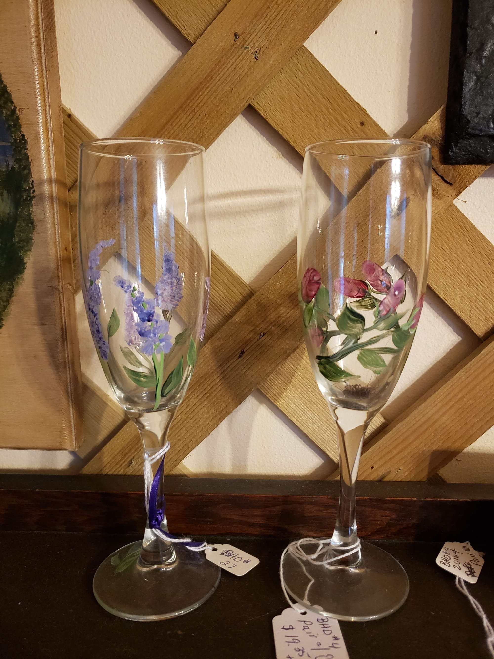 Painted Champagne Flutes