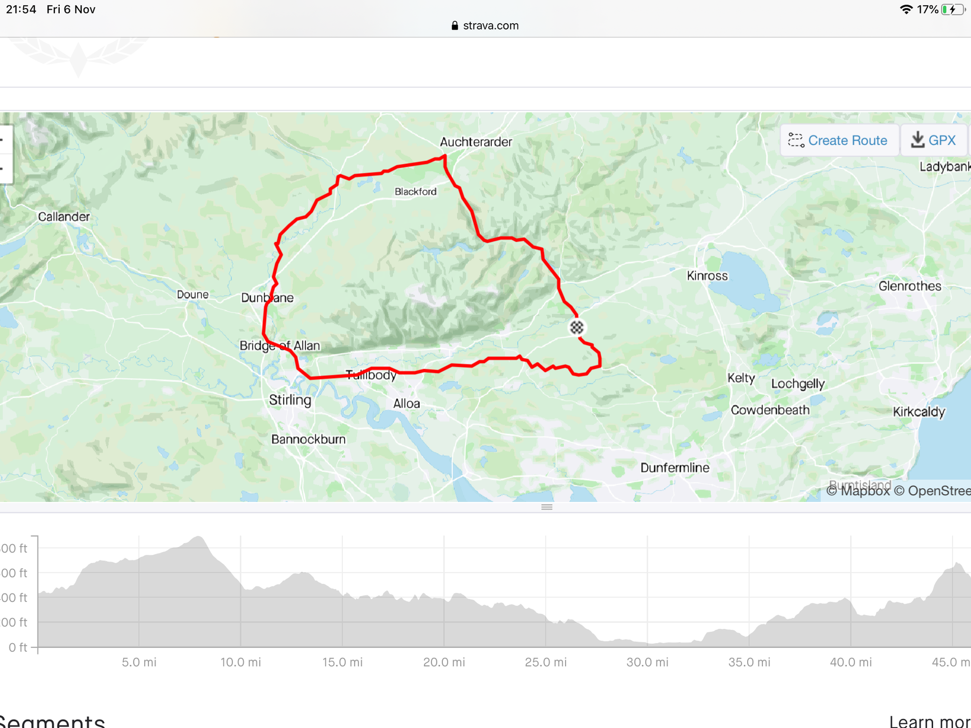 Road Cycle Routes from the site Powmill Caravan and Motorhome Site