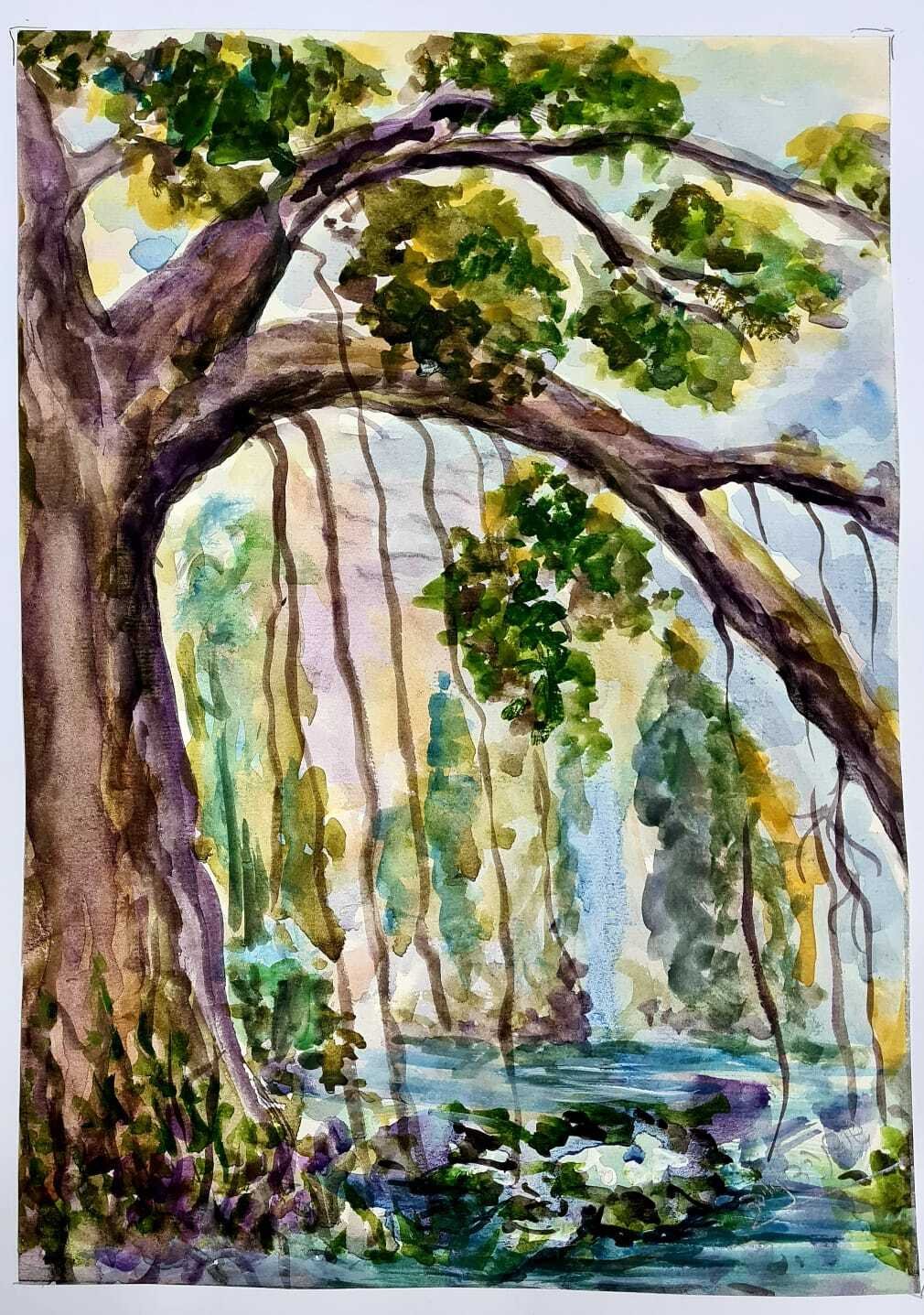 ציור מס. 55 - "יער ערפילי"