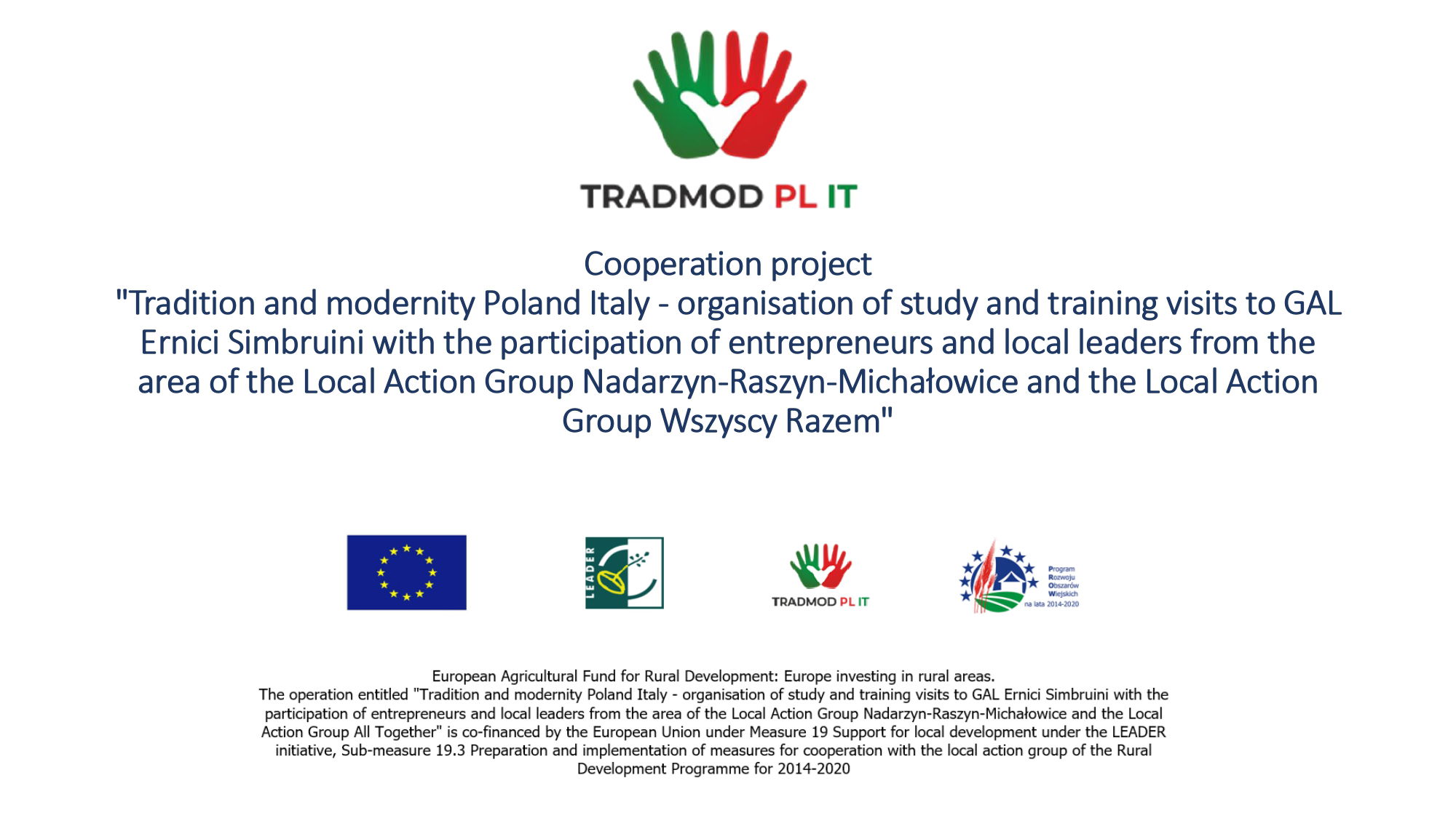 Cooperazione internazionale Italia-Polonia, ”Insieme per lo sviluppo 2020”