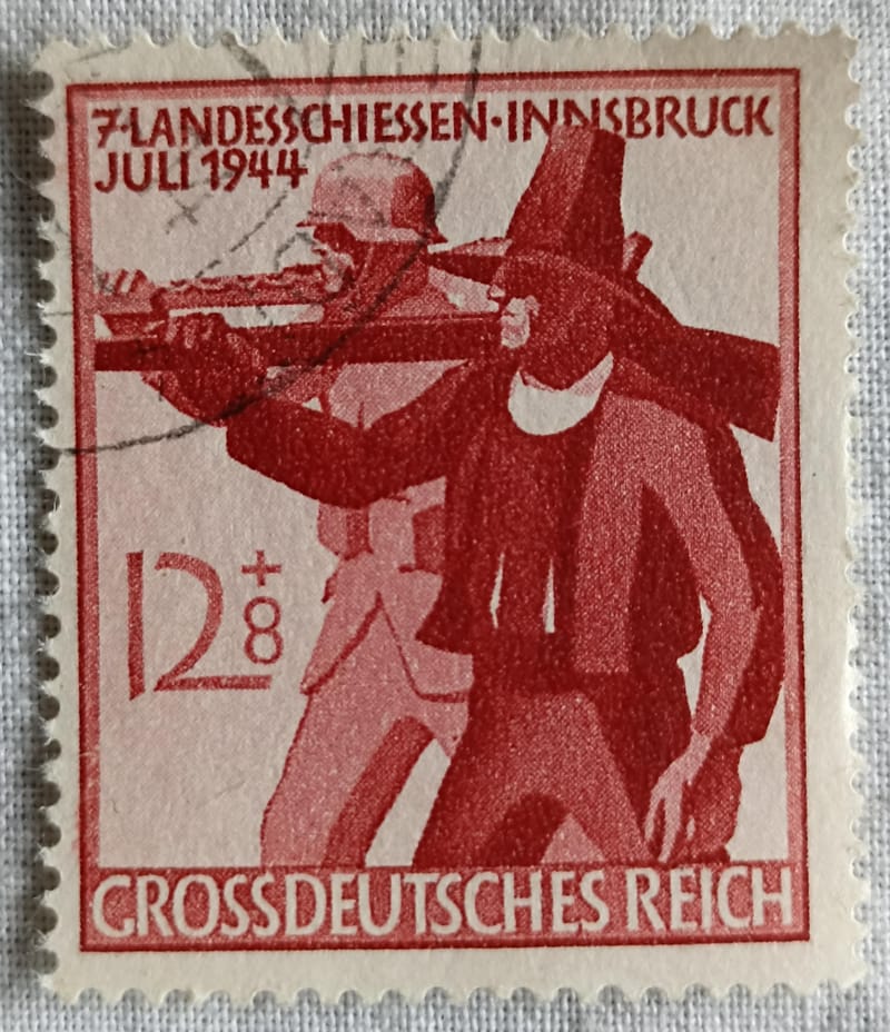 Sello Grossdeutsches Reich 1944 (III Reich Hitler-Nazi-Alemania) WWII ...
