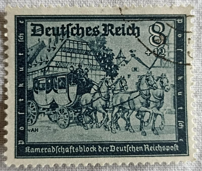 Sello Grossdeutsches Reich 1944 (III Reich Hitler-Nazi-Alemania) WWII ...