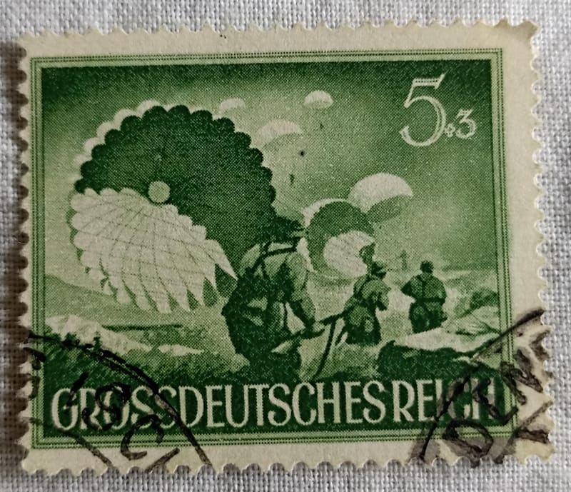 Sello Grossdeutsches Reich 1944 III Reich Hitler Nazi Alemania WWII 