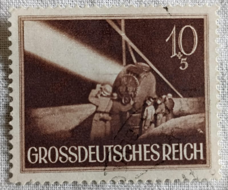 Sello Grossdeutsches Reich D a De Los H roes 1944 III Reich Hitler 