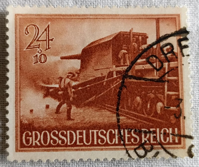 Sello Grossdeutsches Reich 1944 (III Reich Hitler-Nazi-Alemania) WWII ...