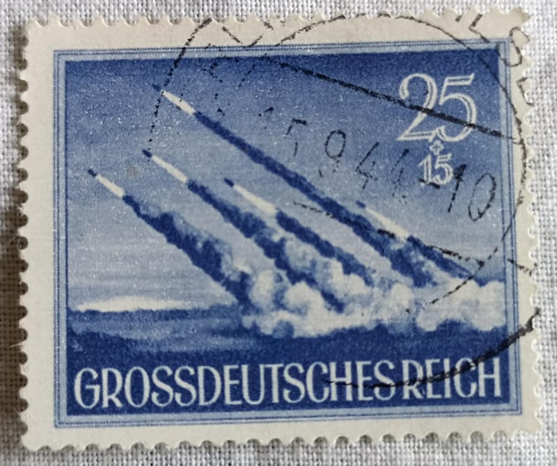 Sello Grossdeutsches Reich 1944 (III Reich Hitler-Nazi-Alemania) WWII ...