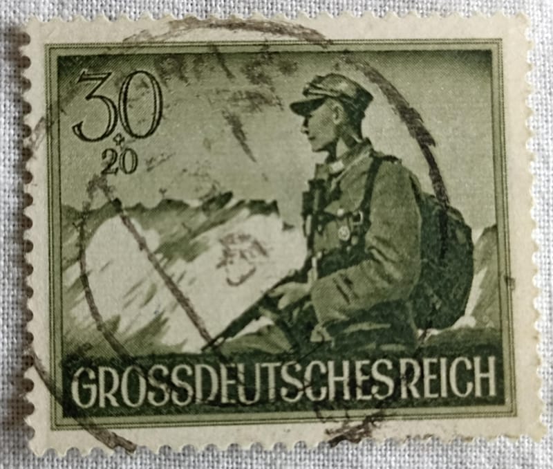 Sello Grossdeutsches Reich 1944 (III Reich Hitler-Nazi-Alemania) WWII ...