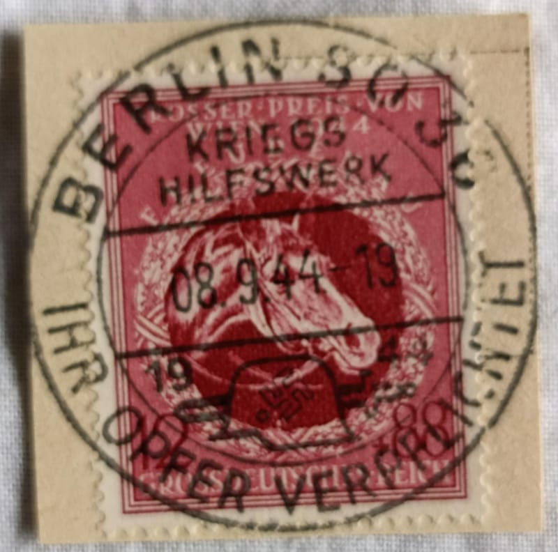 Sello grossdeutsches Reich 1944 (III Reich Hitler-Nazi-Alemania) WWII ...