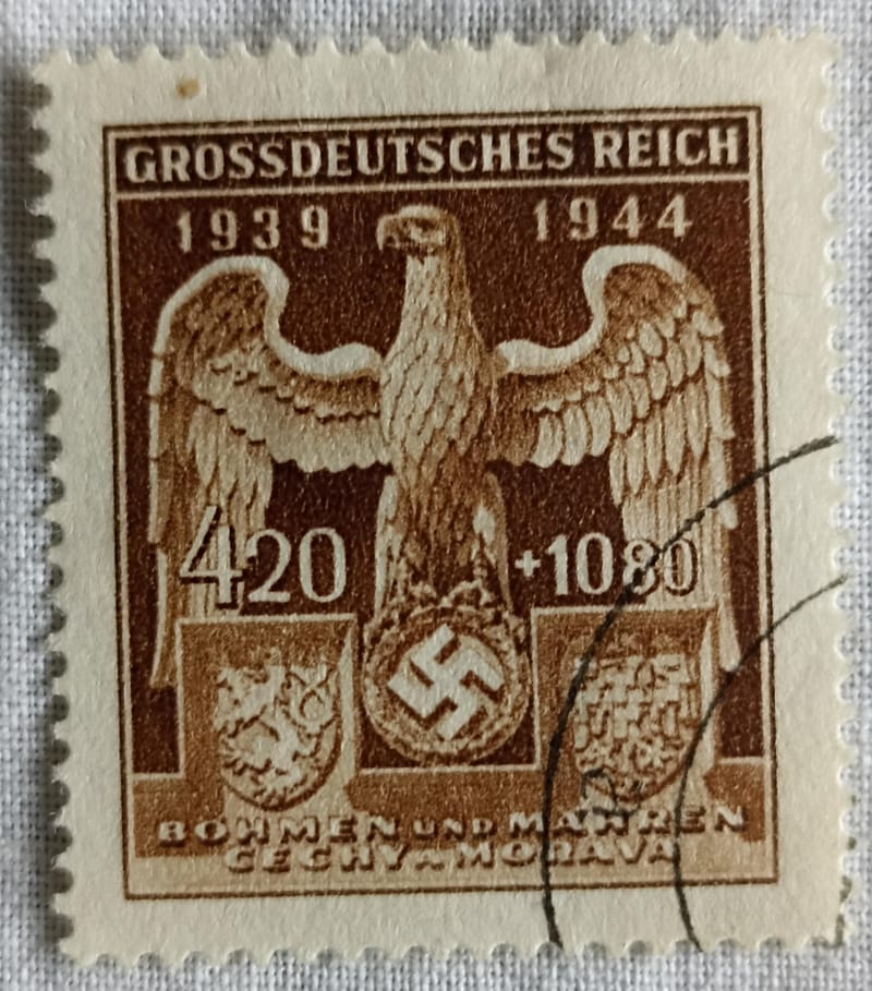 Sello grossdeutsches Reich, Moravia y Bohemia 1944 (III Reich Hitler ...