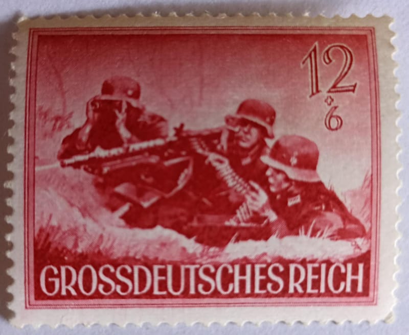 Sello Grossdeutsches Reich, día de los héroes 1944 (III Reich Hitler ...