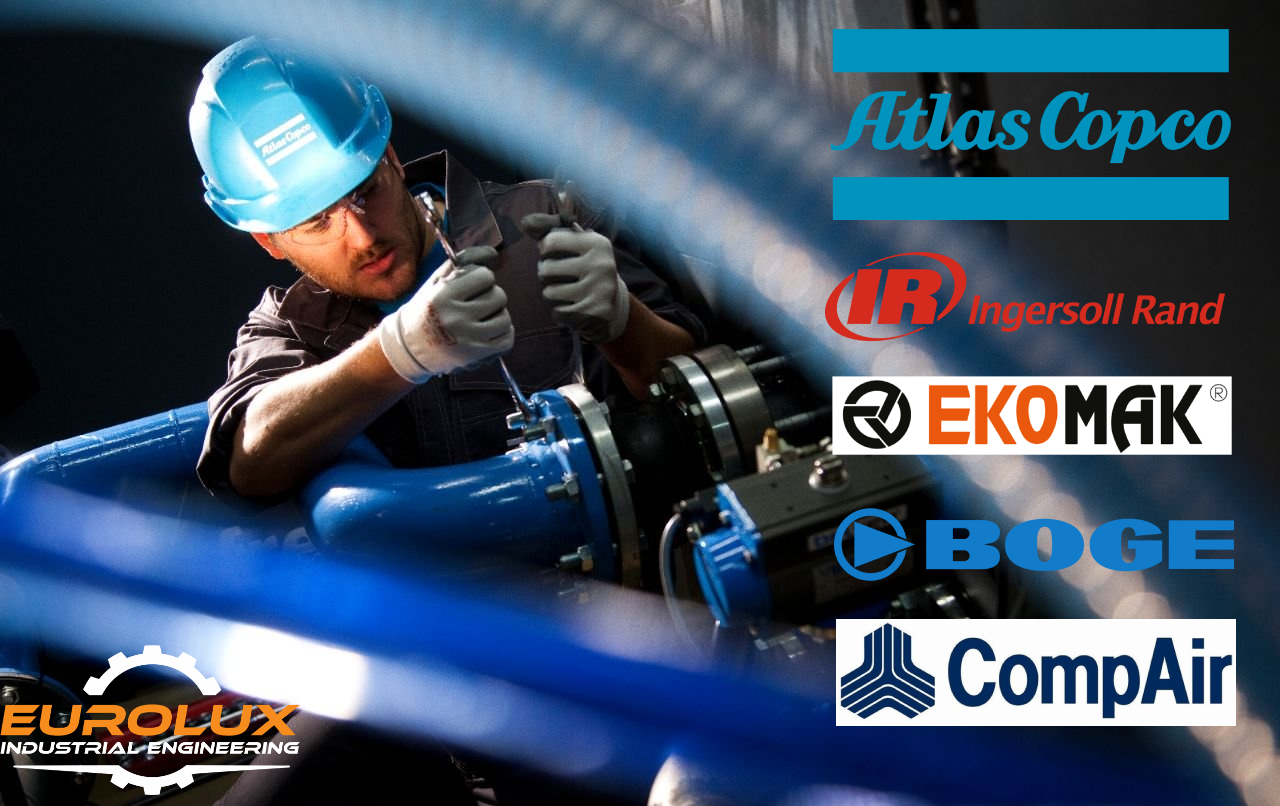 Сервисное обслуживание компрессоров от компании Eurolux! Atlas Copco, Ingersoll Rand, Ecomak и другие производители.