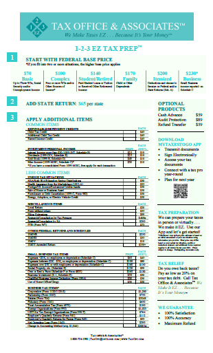 1-2-3 EZ Tax Prep™