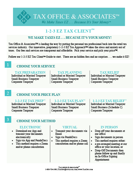 Tax Office & Associates™ 1-2-3 EZ Tax Client™