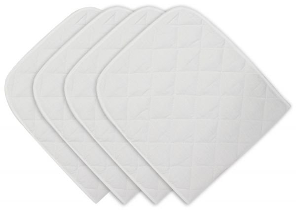 Horze Edinburgh Cotton Quilted Bandage Pads Set Of 4 2-12", 2-14" White 