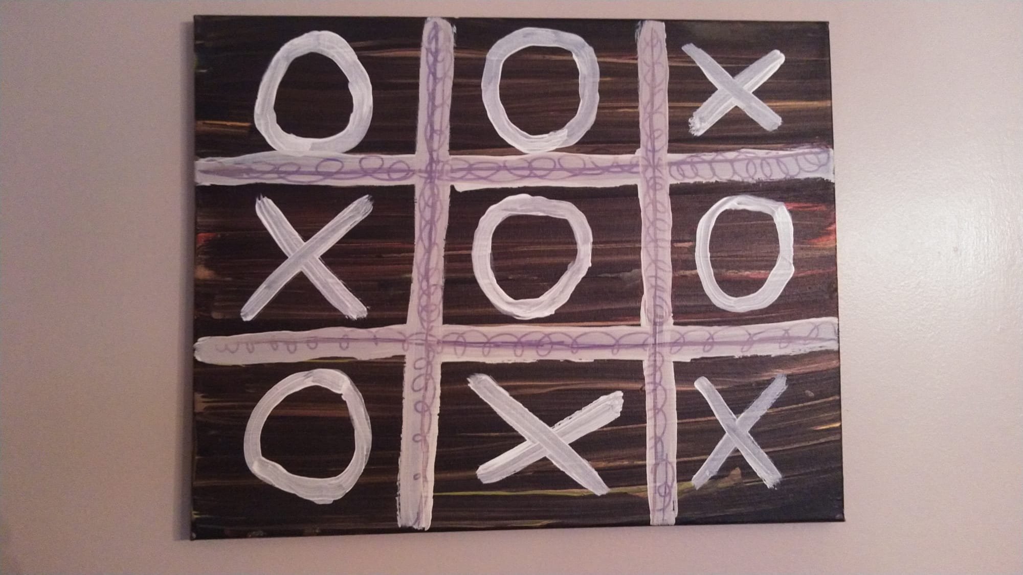 Wood Tick Tack Toe Painting - SOLD