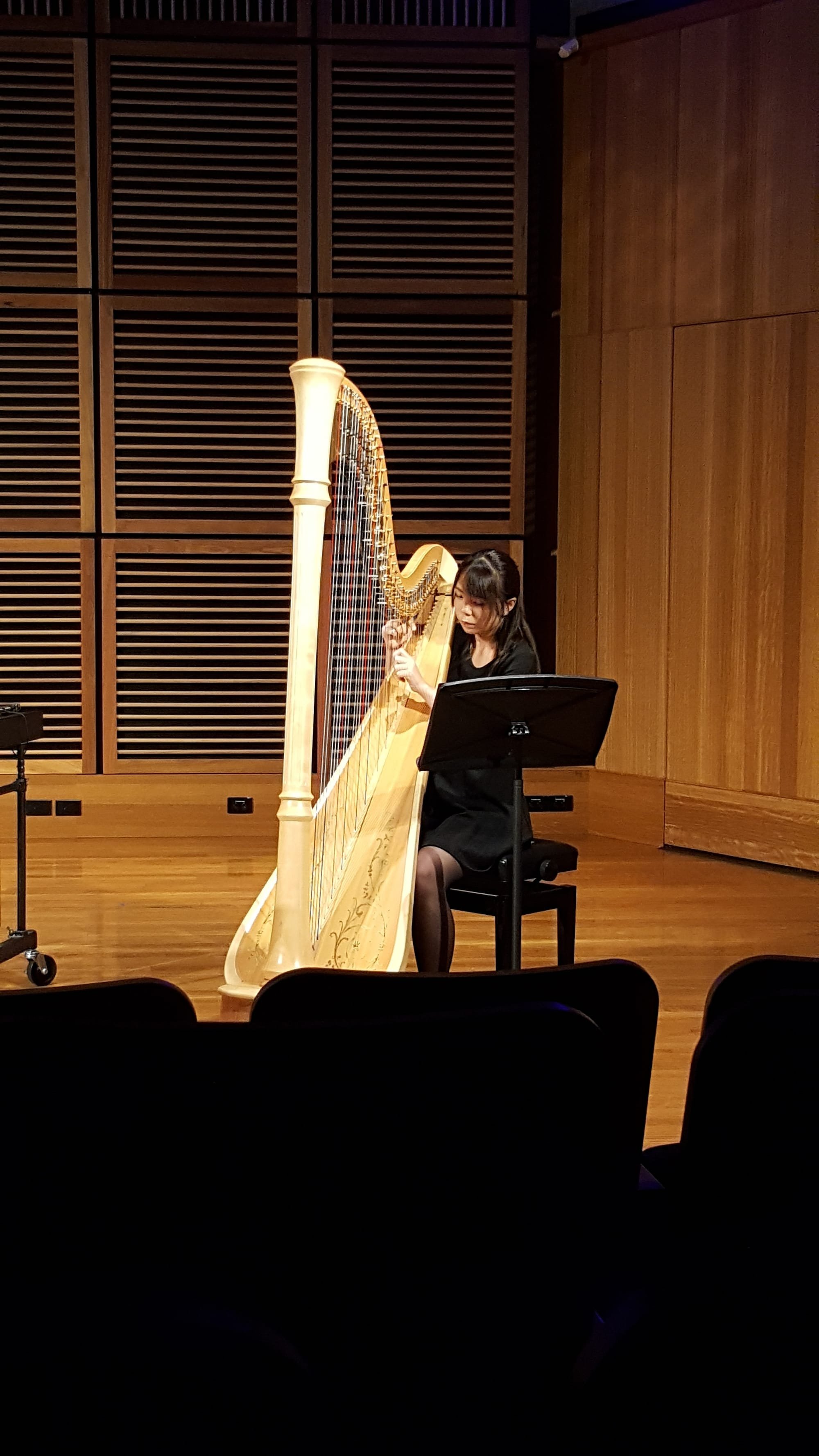 Harp solo performance at Sydney Conservatorium of Music
