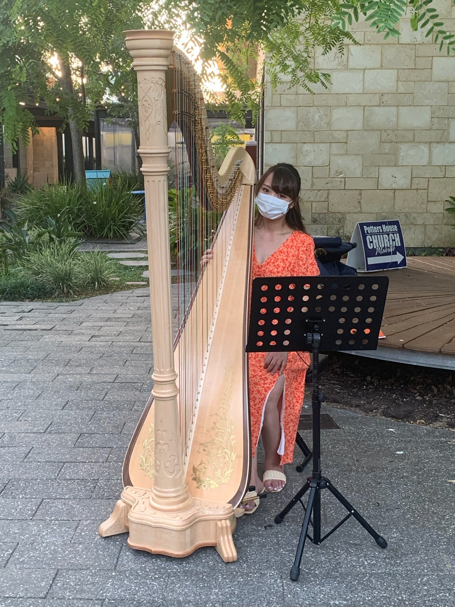 Harp playing for City of Melville’s event