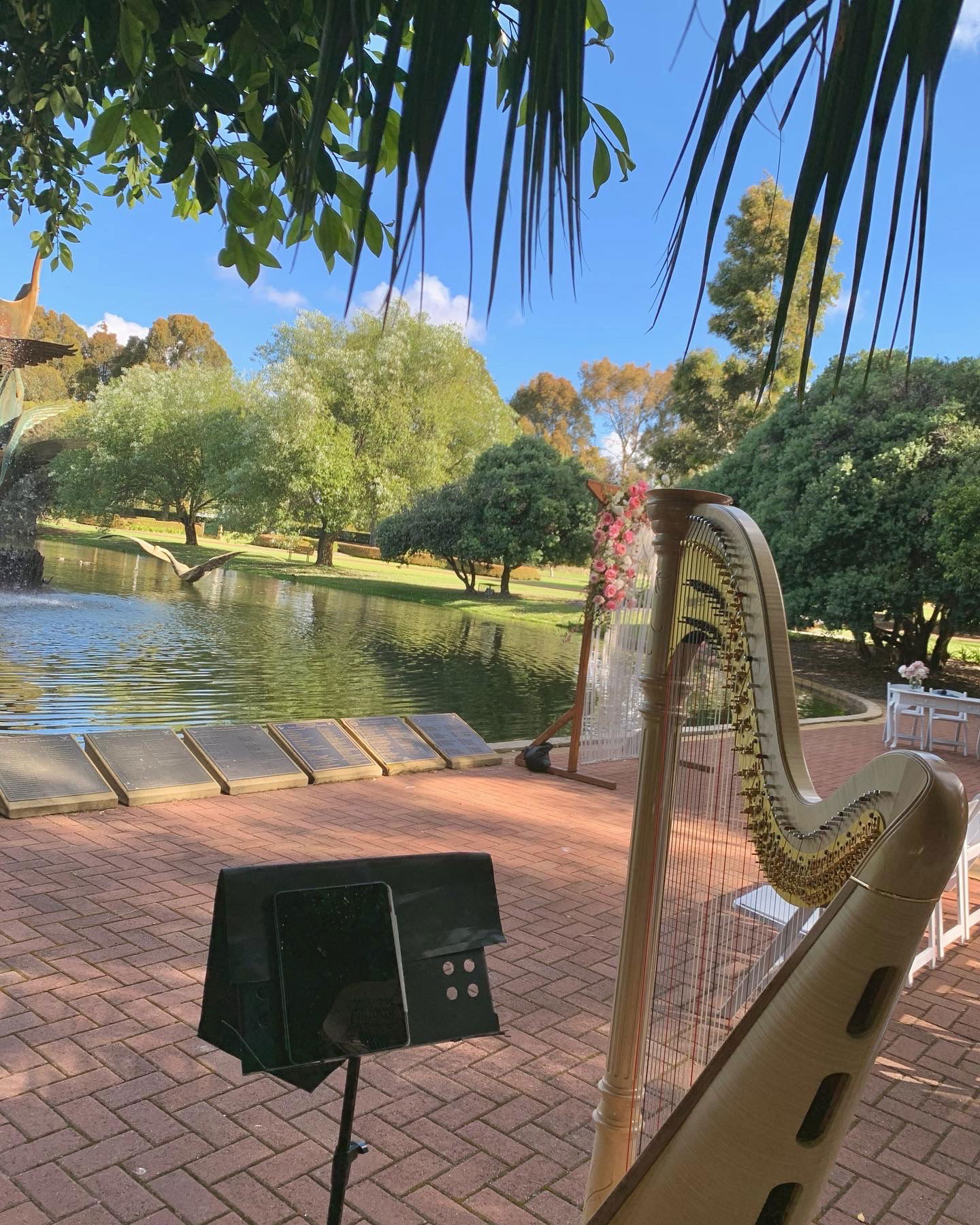 Harp Playing at wedding in Burswood Nov 2022