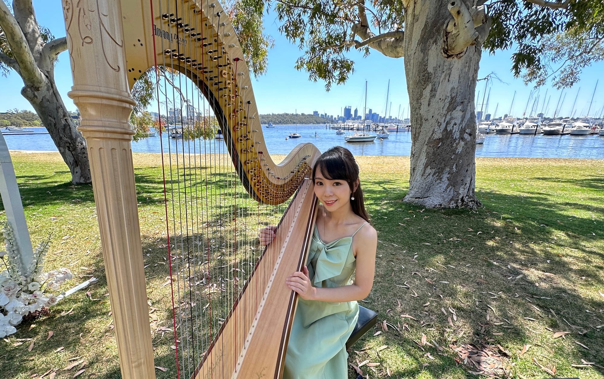 Wedding ceremony at Matilda Bay, Oct 23