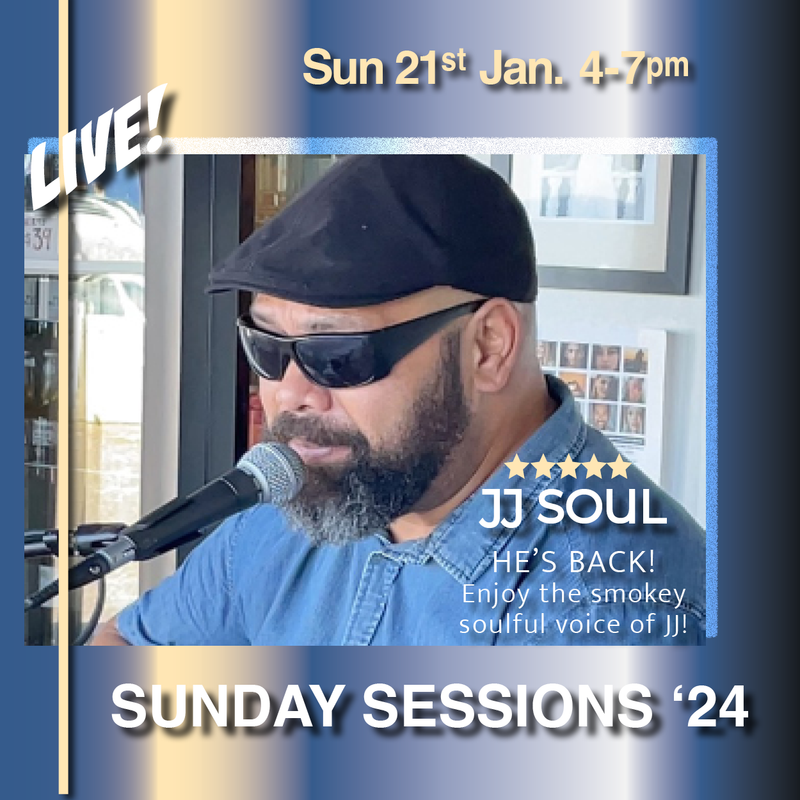 JJ Soul appearing Live for our Sunday sessions