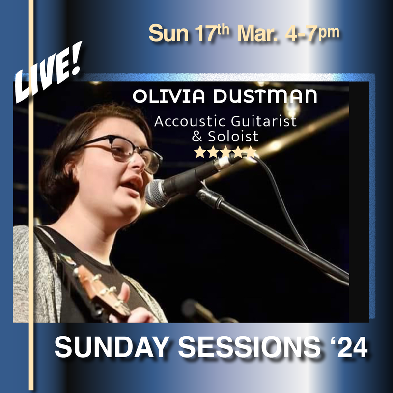 Songwriter Olivia Dustmann back for this Sundays session 17/3