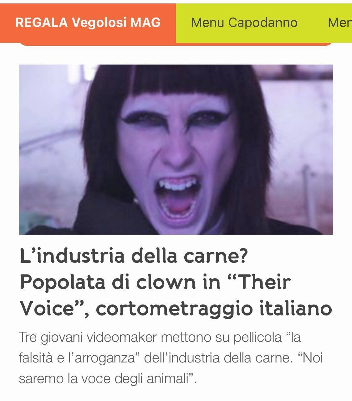L’industria della carne? Popolata di clown in “Their Voice”, cortometraggio italiano