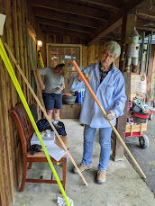 Volunteers cleaning