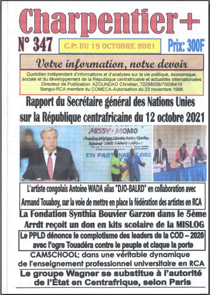 RAPPORT DU SECRETAIRE GENERAL DES NATIONS UNIES SUR LA REPUBLIQUE CENTRAFRICAINE