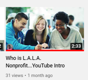 L.A.L.A. Nonprofit * Leave A Legacy Always - YouTube image