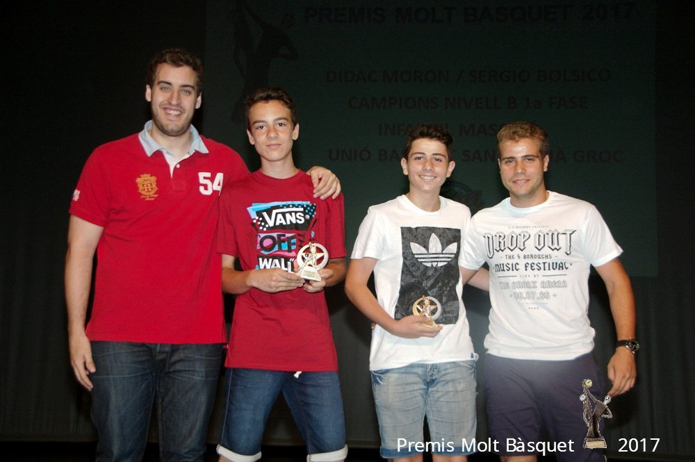 Didac Moron / Sergio Bolsico (UBSA) -Infantil masculí (jugadors)-: Campió nivell A Fase Prèvia