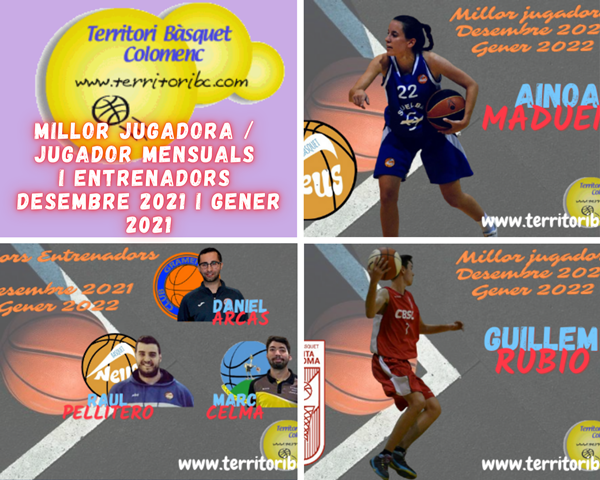 Millors Jugadors / Entrenadors Desembre 2021 - Gener 2022