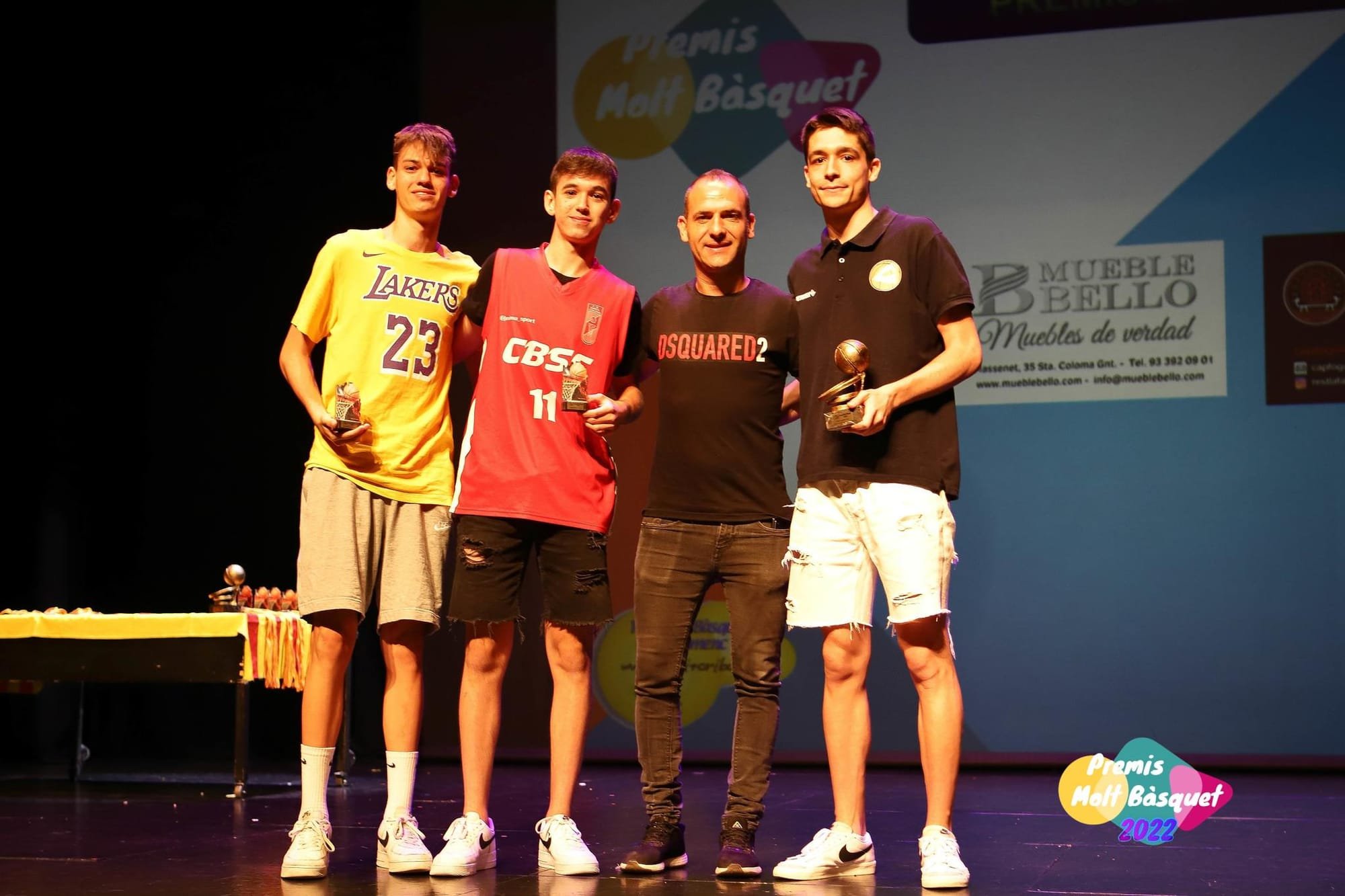 Premi Millor Jugador Jove. Guanyador Enric Sanchez (Bàsquet Neus) i Finalistes Artur Ciuret (JAC Sants) i Victor Iglesias (CB Santa Coloma)