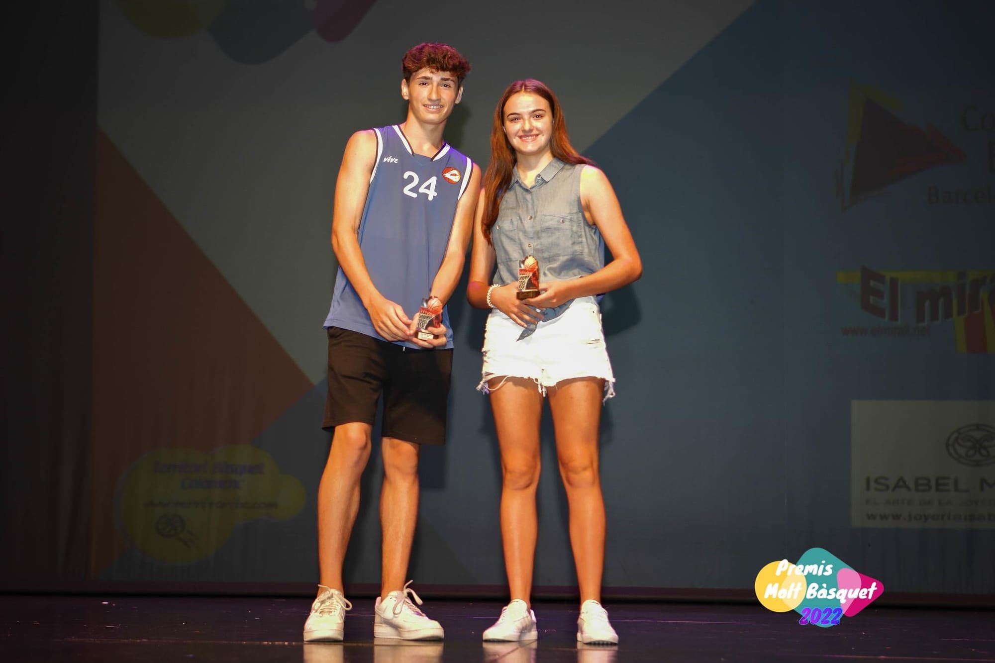 Premi La Millor Cistella de la temporada - Guanyador Carlos Tovar i finalista Laia Gonzalez