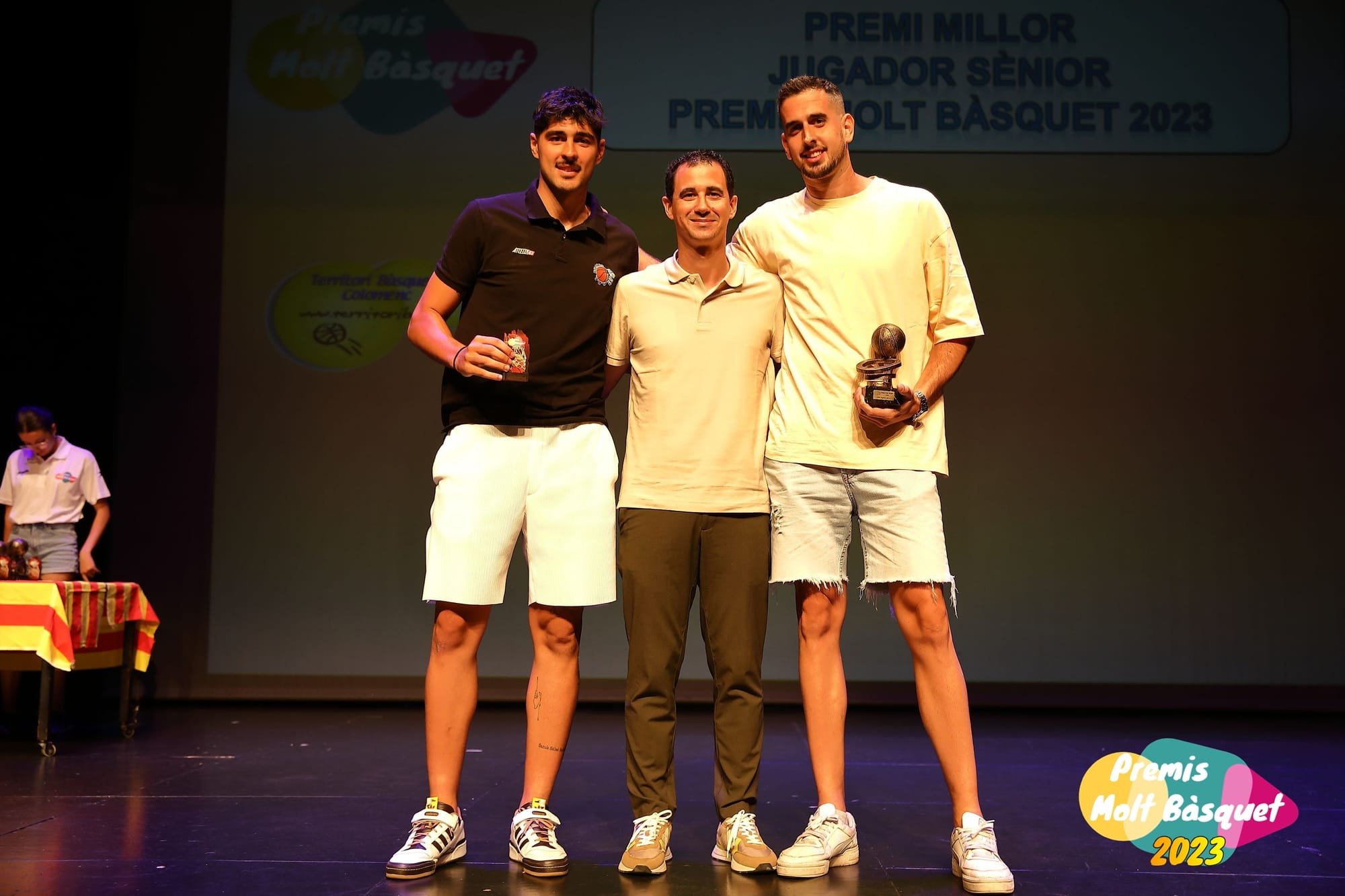 Premi Millor Jugador Senior. Guanyador Javi Rodriguez (Maresme Boet Mataró) i finalista Imanol Martínez (CB Mollet)