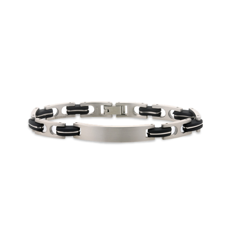 Titanium ID Bracelet Glyn Griffiths Jewellers