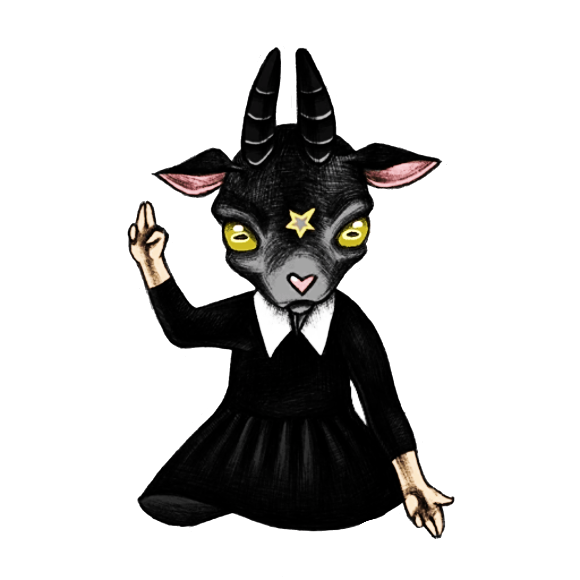 Placa Baphomet Girl - R$ 40,00 - ESGOTADO